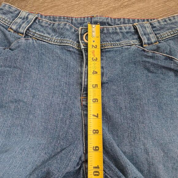 Lee Blue Denim Mid Rise Long Bermuda shorts womens size 6 - Picture 4 of 9